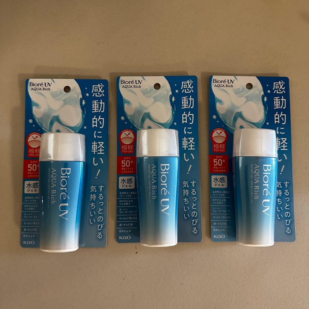 3 x 70ml Kao - Biore UV Aqua Rich Water Gel SPF50+ PA++++